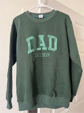 DAD Embroidered Sweatshirt - Forest Green
